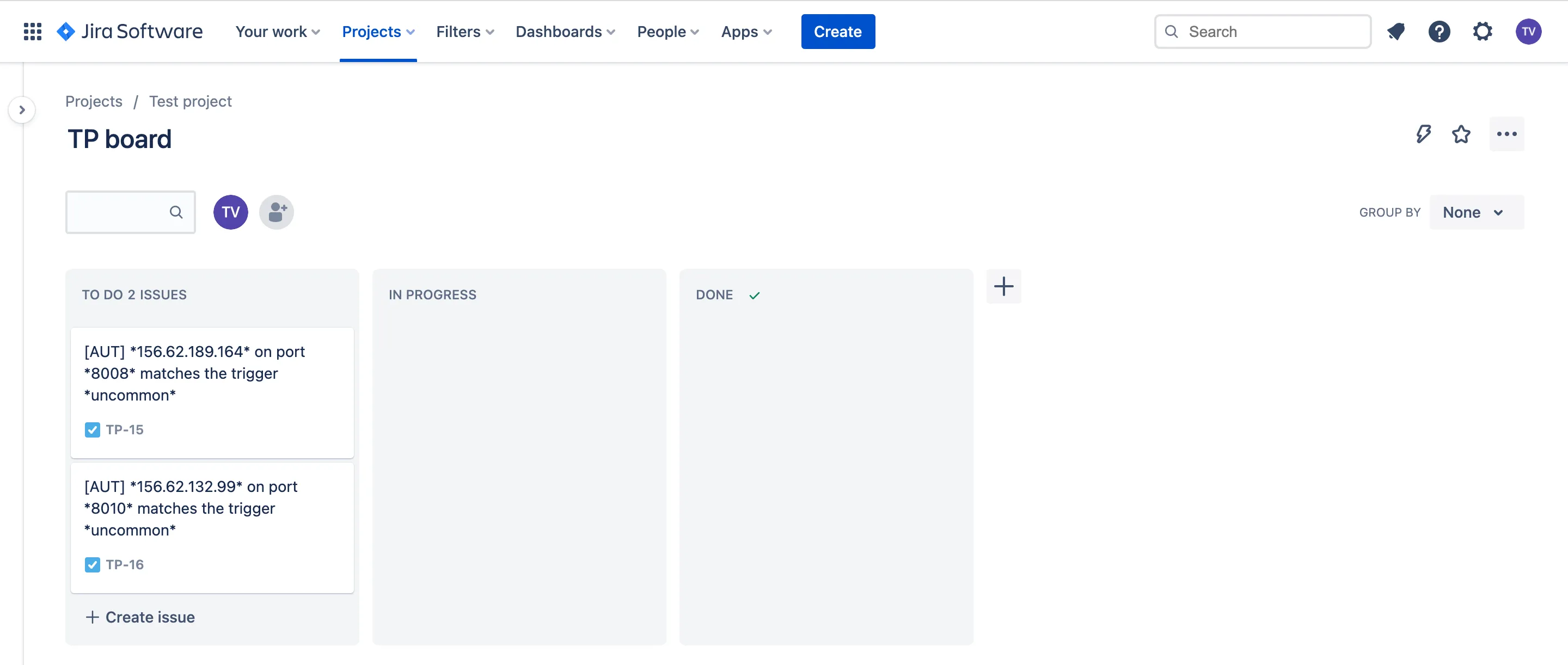 Jira example