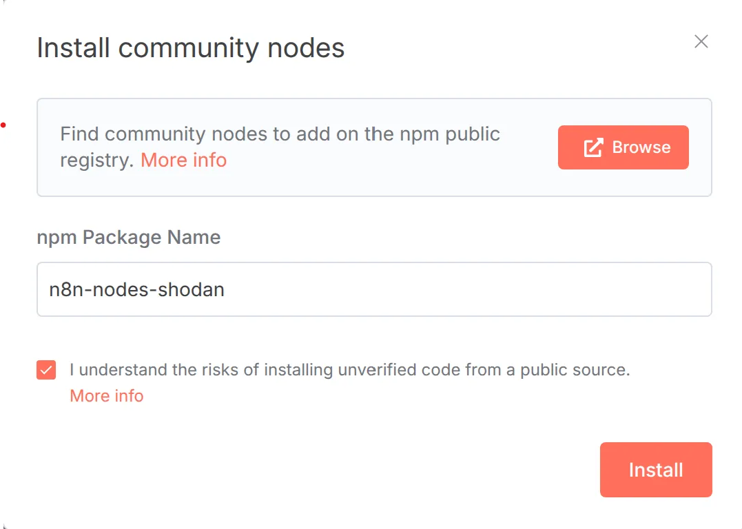 Shodan Community Node